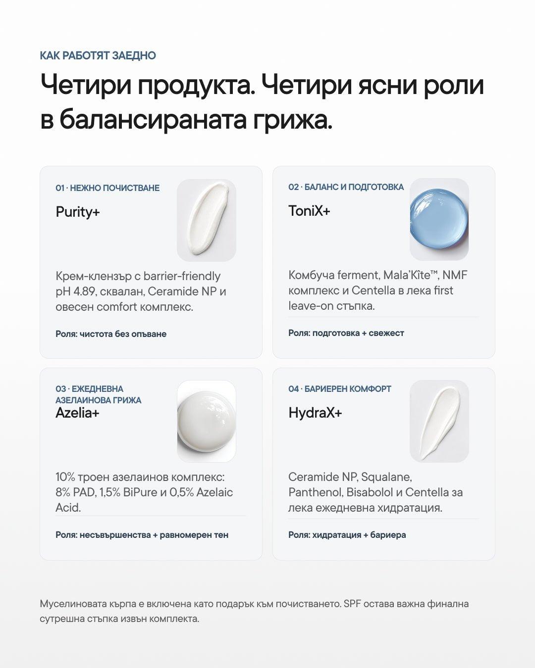 Clear Balance+ | Рутина за пъпки, омазняване и запушени пори - Al+ Cosmetics - 4 продукта | Clear skin AM/PM routine | 330 ML