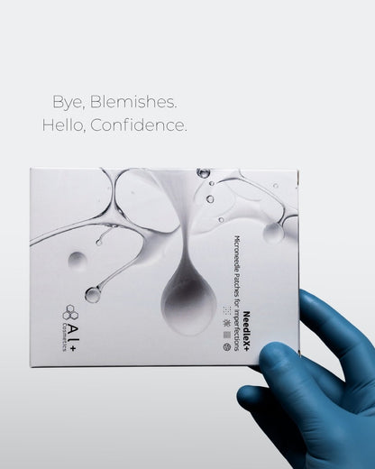 NeedleX+ Пластир с активни микроигли срещу пъпки - Al+ Cosmetics - 9 пластира за болезнени пъпки by Al+