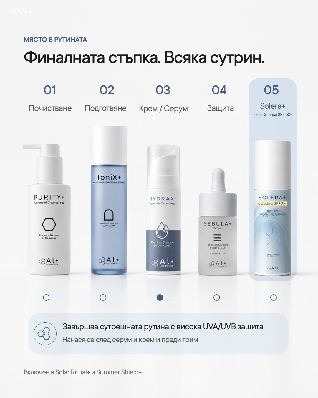 SOLERA+ | Face Sunscreen Fluid SPF 50+ - Al+ Cosmetics - Face SPF флуид | 50 ML